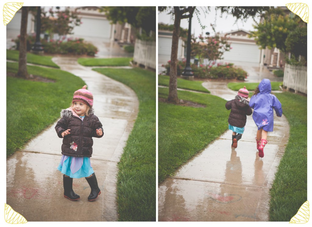 Jillian couldn't believe she was out in the rain!